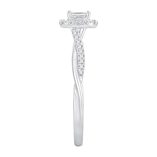 Womens 1/3 CT. T.W. Natural White Diamond 10K Gold Engagement Ring