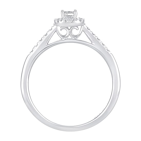 Womens 1/3 CT. T.W. Natural White Diamond 10K Gold Engagement Ring