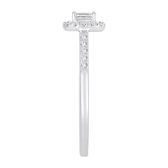 Womens 1/3 CT. T.W. Natural White Diamond 10K Gold Engagement Ring