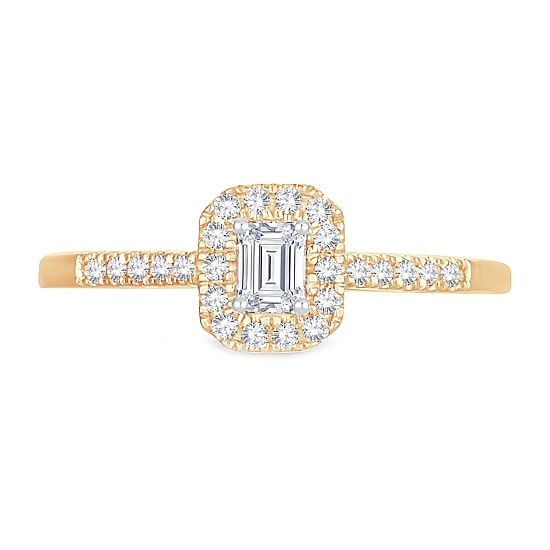 Womens 1/3 CT. T.W. Natural White Diamond 10K Gold Engagement Ring
