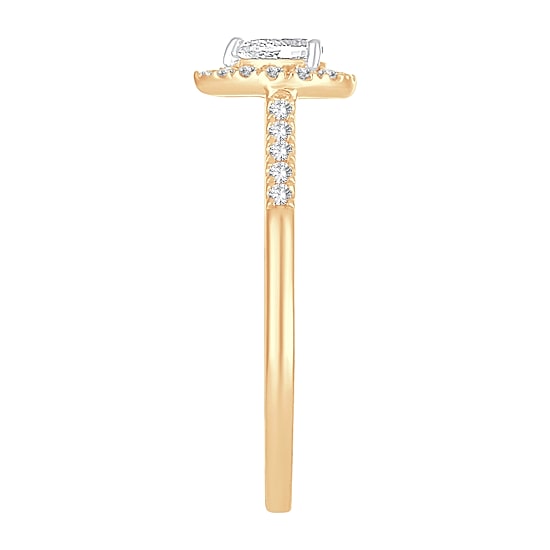 Womens 1/3 CT. T.W. Natural White Diamond 10K Gold Pear Engagement Ring