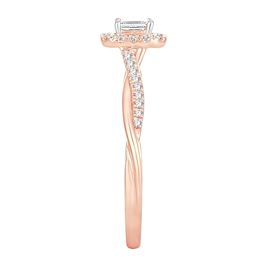 Womens 1/3 CT. T.W. Natural White Diamond 10K Gold Engagement Ring