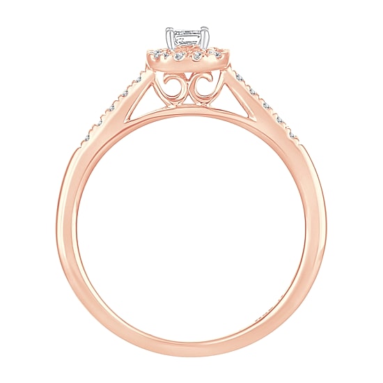 Womens 1/3 CT. T.W. Natural White Diamond 10K Gold Engagement Ring
