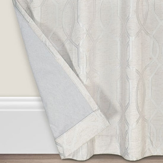 Eclipse Ambiance Lattice Draft Stopper Grommet Top Energy Saving 100% Blackout Single Curtain Panel