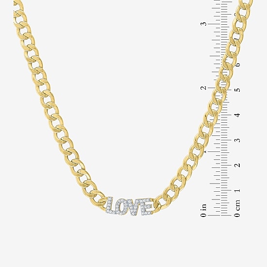 Diamond Addiction (G-H / I1-I2) Womens 1/10 CT. T.W. Lab Grown White Diamond 14K Gold Over Silver Sterling Silver 18 Inch Pendant Necklace
