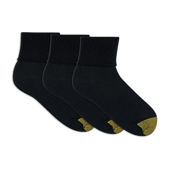 Gold Toe Ultra Soft Womens Multi-Pack 3 Pair Turncuff Socks