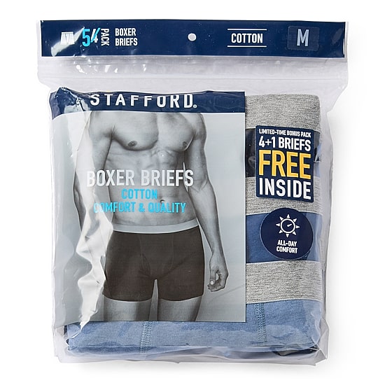 Stafford Bonus Pack Mens 5 Pack Boxer Briefs 302864