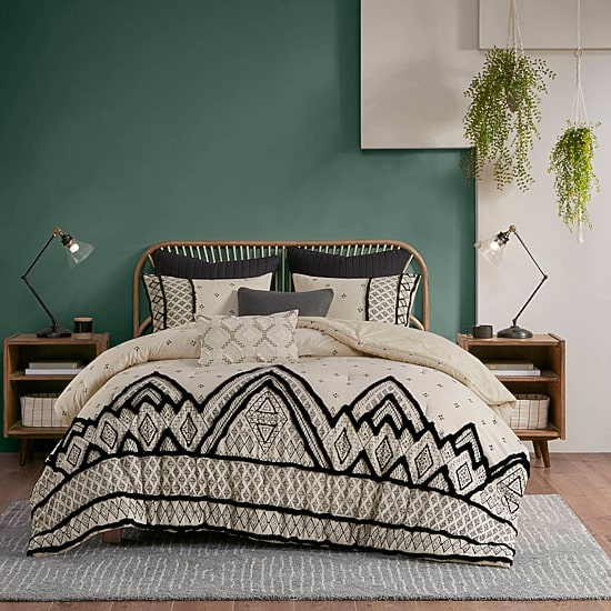 INK+IVY Marta 3 Piece Flax and Cotton Blended Comforter Set