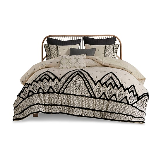 INK+IVY Marta 3 Piece Flax and Cotton Blended Comforter Set