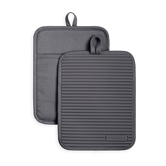KitchenAid Ribbed Soft Silcone 2-pc. Pot Holder Set
