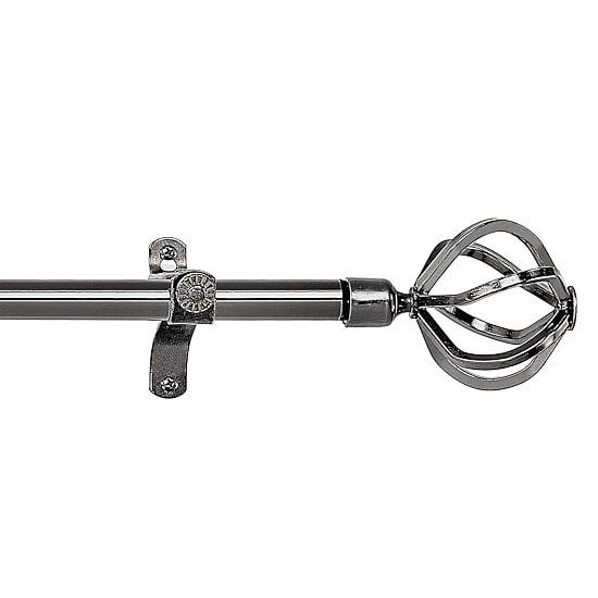 Metallo ¾in Adjustable Curtain Rod with Carrera Finial