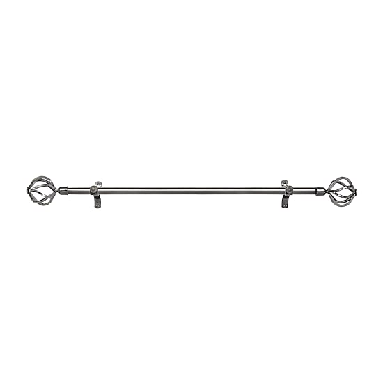 Metallo ¾in Adjustable Curtain Rod with Carrera Finial