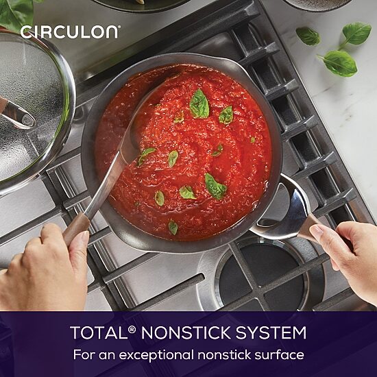 Circulon Symmetry Hard Anodized 3.5-qt. Straining Sauce Pan