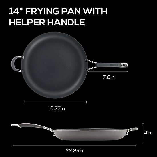 Circulon Radiance Hard Anodized 14" Skillet with Helper Handle