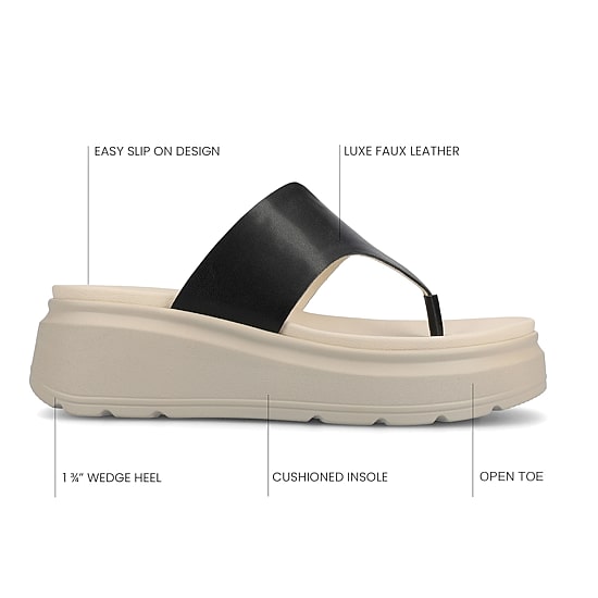 Journee Collection Womens Carah Wedge Sandals