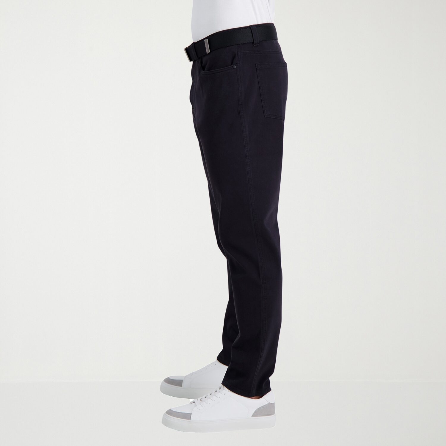 Haggar The Active Series City Flex 5 Pocket Cotton Traveler Mens Comfort Waistband Straight Fit Flat Front Pant
