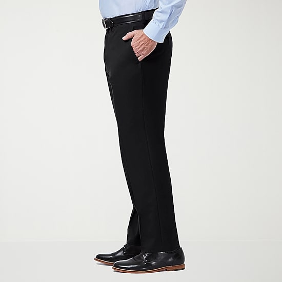 Haggar Premium Comfort Mens Classic Fit Dress Flat Front Pant