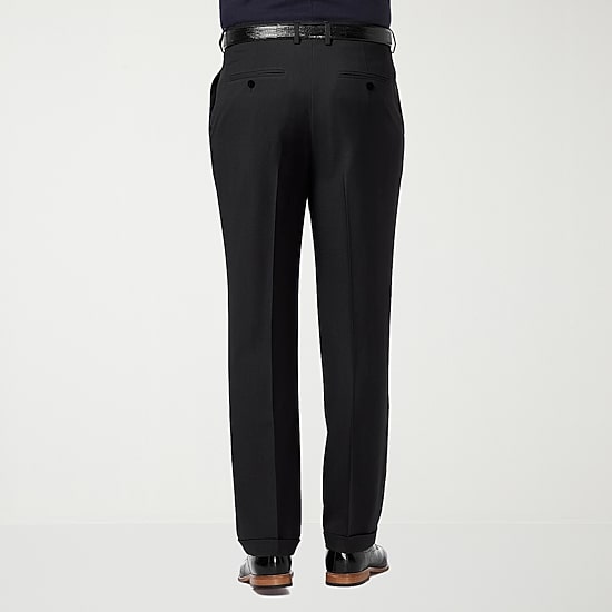 Haggar Premium Comfort Mens Cuffed Classic Fit Dress Pleated Pant