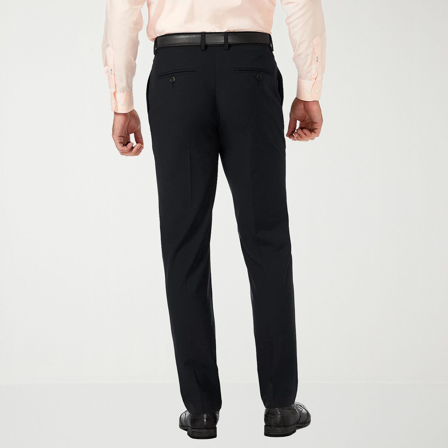 Haggar JMH Premium Stretch Mens COMFORT WAISTBAND Slim Fit Dress Flat Front Pant