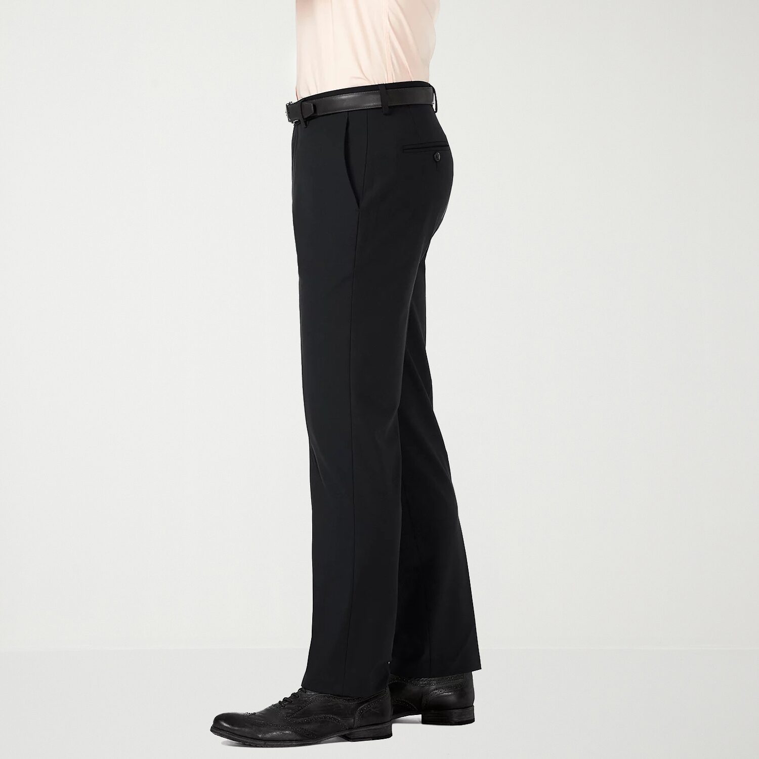 Haggar JMH Premium Stretch Mens COMFORT WAISTBAND Slim Fit Dress Flat Front Pant