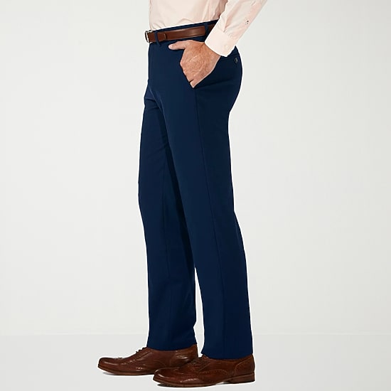 Haggar JMH Premium Stretch Mens Comfort Waistband Slim Fit Dress Flat Front Pant