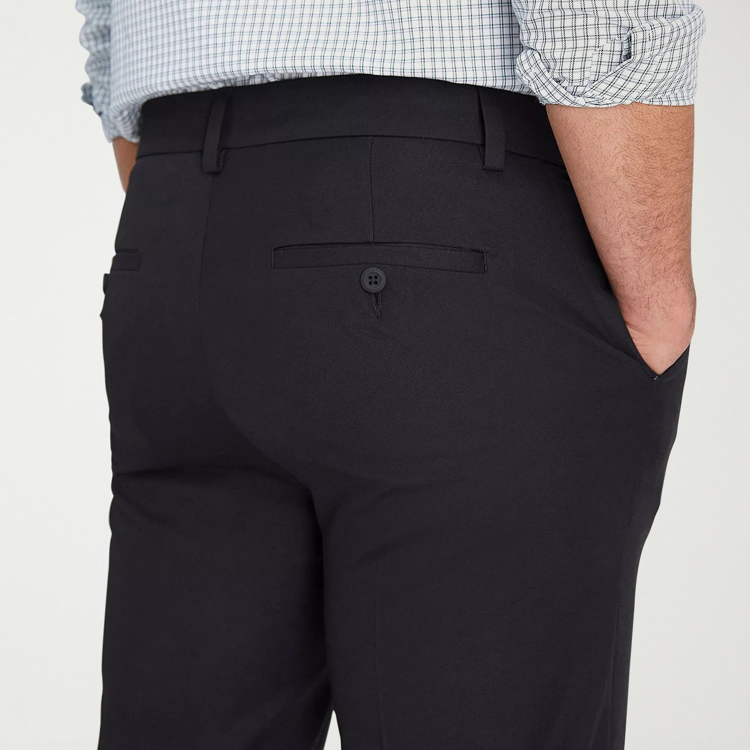 Haggar Cool 18 Pro Mens Comfort Waistband Slim Fit Flat Front Pant