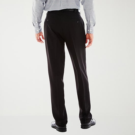 Haggar E-CLO Stria Mens Classic Fit Dress Pleated Pant