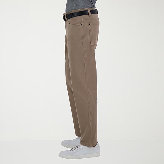 Haggar The Active Series City Flex 5 Pocket Cotton Traveler Mens Comfort Waistband Straight Fit Flat Front Pant
