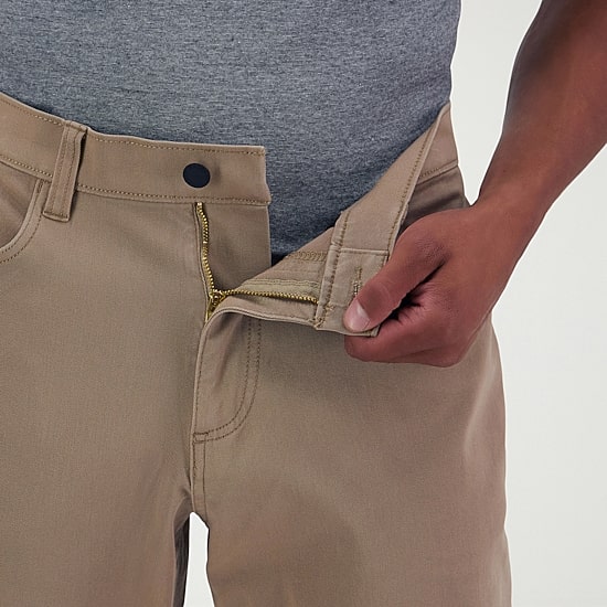 Haggar The Active Series City Flex 5 Pocket Cotton Traveler Mens Comfort Waistband Straight Fit Flat Front Pant