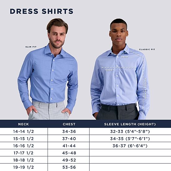 Haggar Premium Comfort Mens Classic Fit Easy Care Long Sleeve Dress Shirt