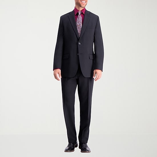 Haggar Travel Performance Tailored Mens Stretch Fabric Modern Fit Suit Jacket