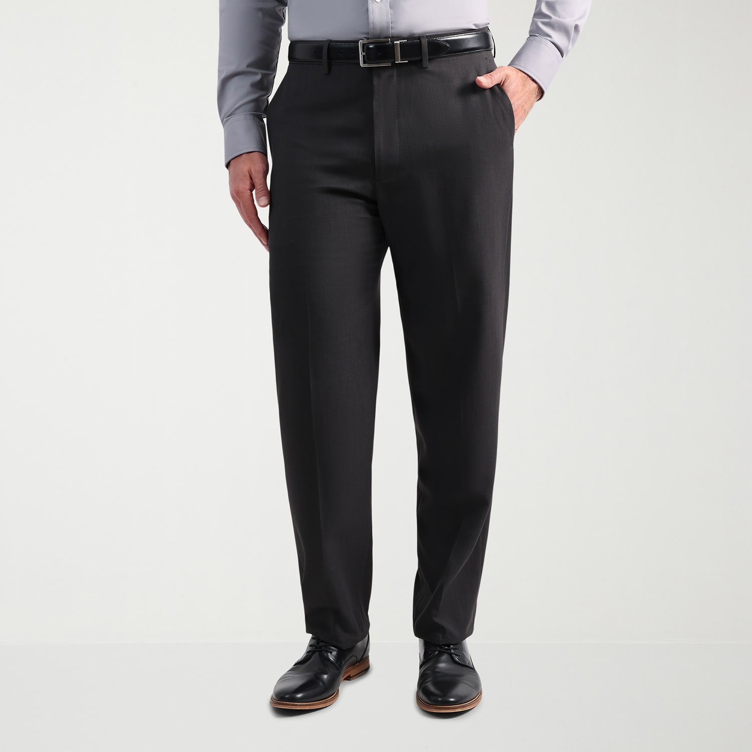 Haggar Smart Wash With Repreve Houndstooth Mens STRETCH FABRIC Classic Fit Flat Front Suit Pant