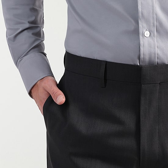 Haggar Smart Wash With Repreve Houndstooth Mens Stretch Fabric Classic Fit Flat Front Suit Pant