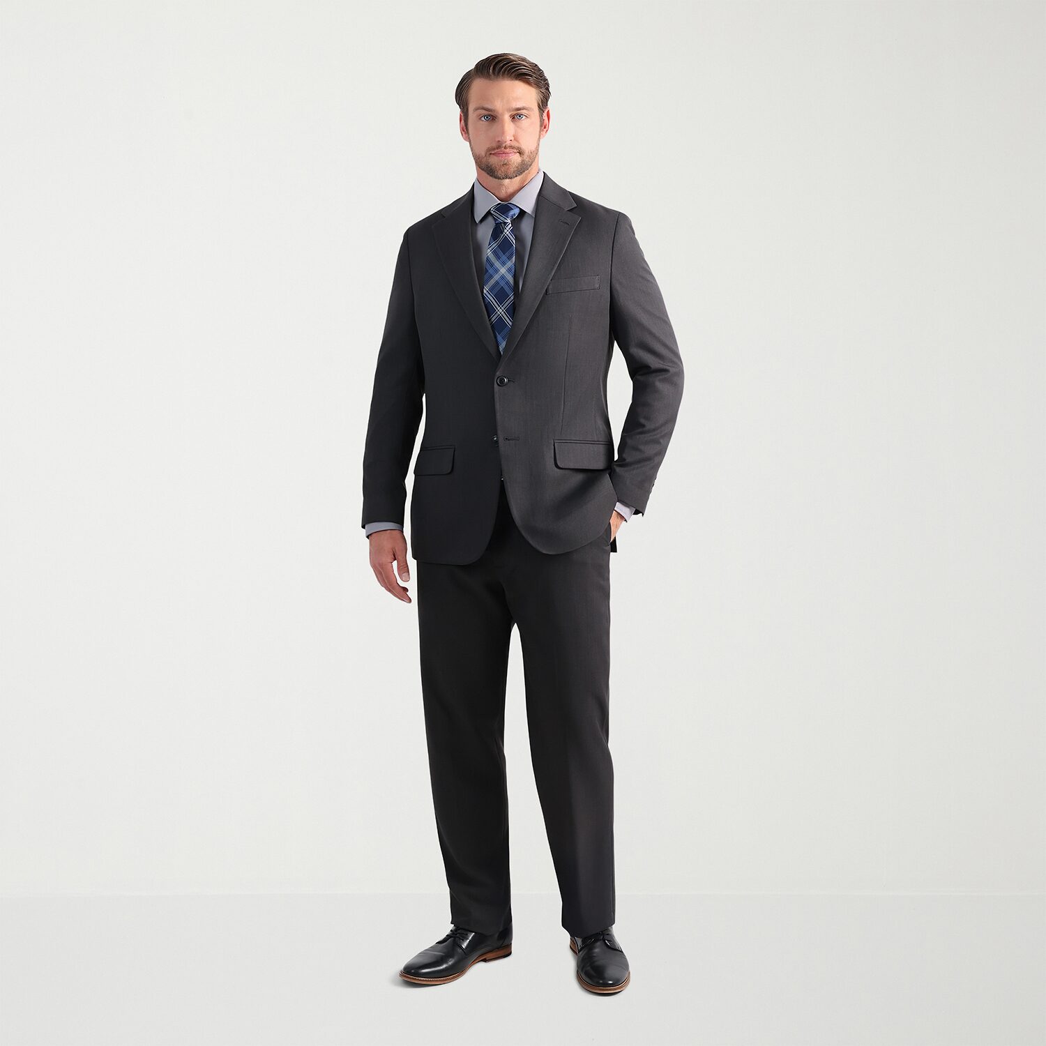 Haggar Smart Wash With Repreve Houndstooth Mens Stretch Fabric Classic Fit Suit Jacket