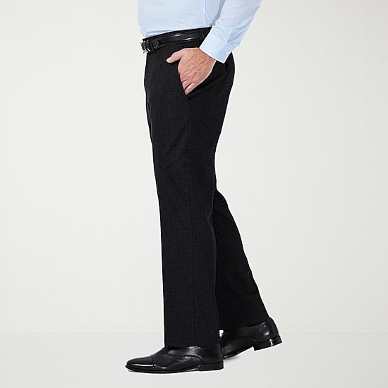 Haggar JMH Tailored Premium Stretch Mens Stretch Fabric Modern Fit Flat Front Suit Pant