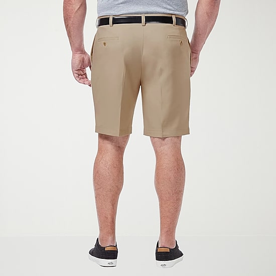 Haggar Cool 18 Pro Pleated Expandable Waist Mens 9 1/2