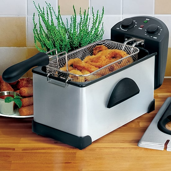 MegaChef Stainless Steel Electric 3 Qt Deep Fryer