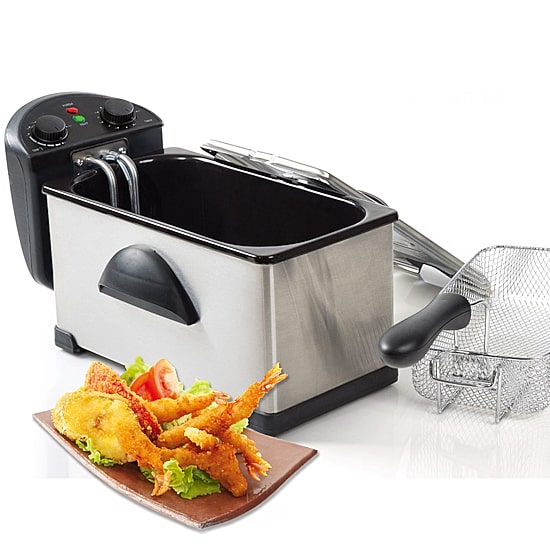 MegaChef Stainless Steel Electric 3 Qt Deep Fryer