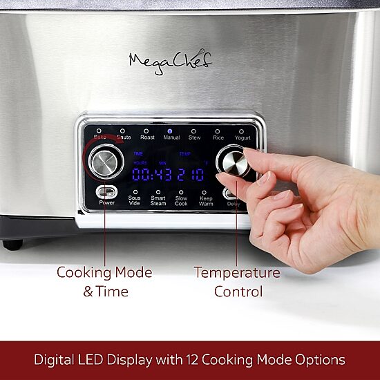 MegaChef 12-In-1 Deluxe Multi 8 Qt Slow Cooker