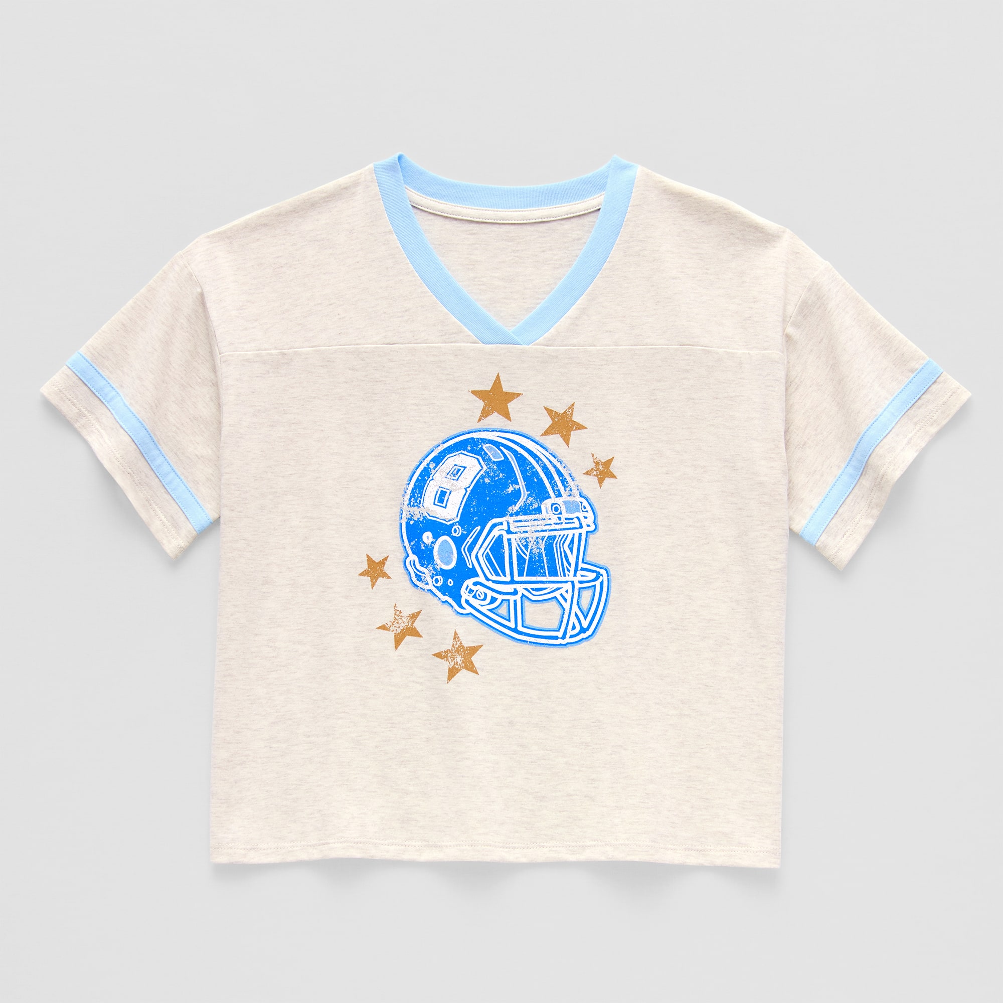 Thereabouts Little & Big Kid Girls V Neck Short Sleeve Regular Fit Graphic T-Shirt