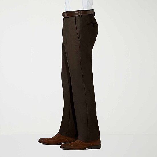 Haggar JMH Sharkskin Mens Classic Fit Dress Flat Front Pant
