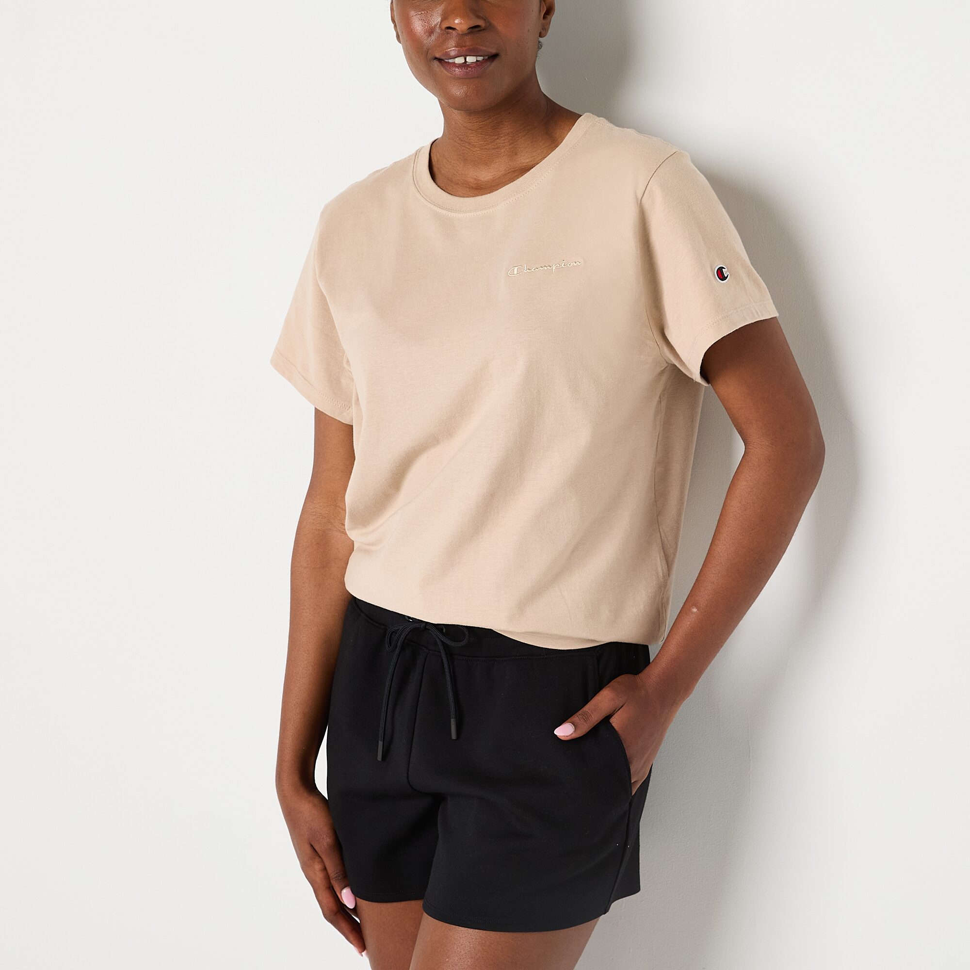Champion Womens Crew Neck Short Sleeve Active T-Shirt