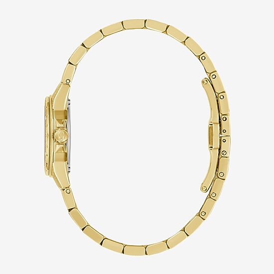 Bulova Womens Gold Tone Stainless Steel Bracelet Watch 97l192