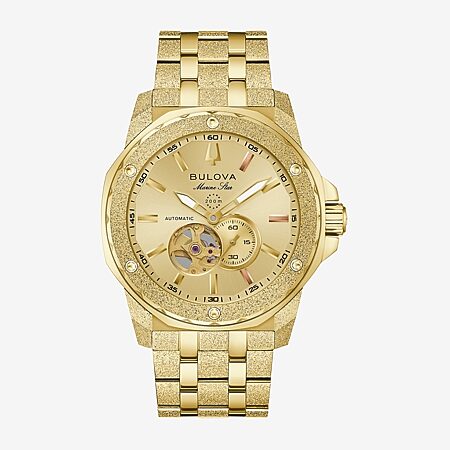 Bulova Classic Mens Automatic Gold Tone Stainless Steel Bracelet