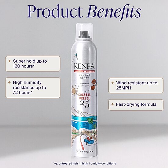 Kenra Volume Spray 25 Coastal Breeze 5o% Hair Spray 10 oz.