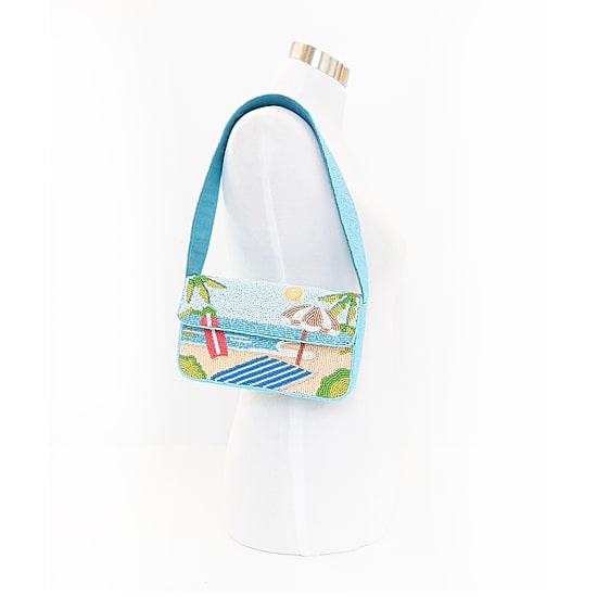 SOL and MER Beaded Vacation Shoulder Bag