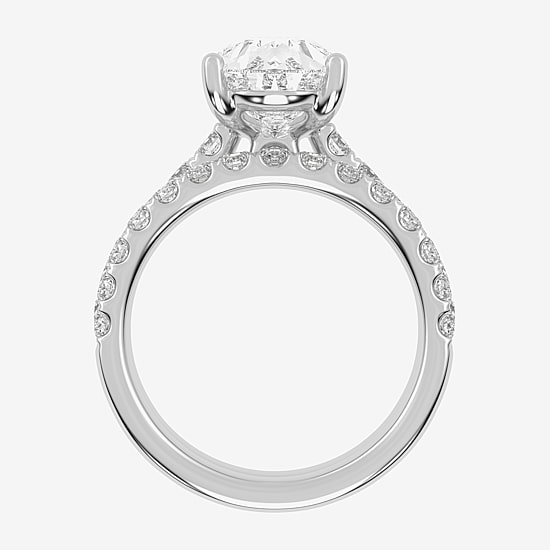 (H-I / SI1-SI2) Signature By Modern Bride Womens 2 CT. T.W. Lab Grown White Diamond In 14K Gold  Pear Bridal Set