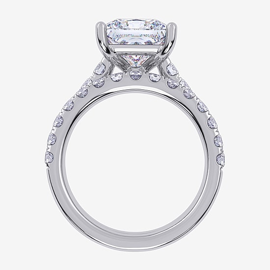 (H-I / SI1-SI2) Signature By Modern Bride Womens 2 CT.TW Lab Grown White Diamond In 14K Gold Side Stone Bridal Set