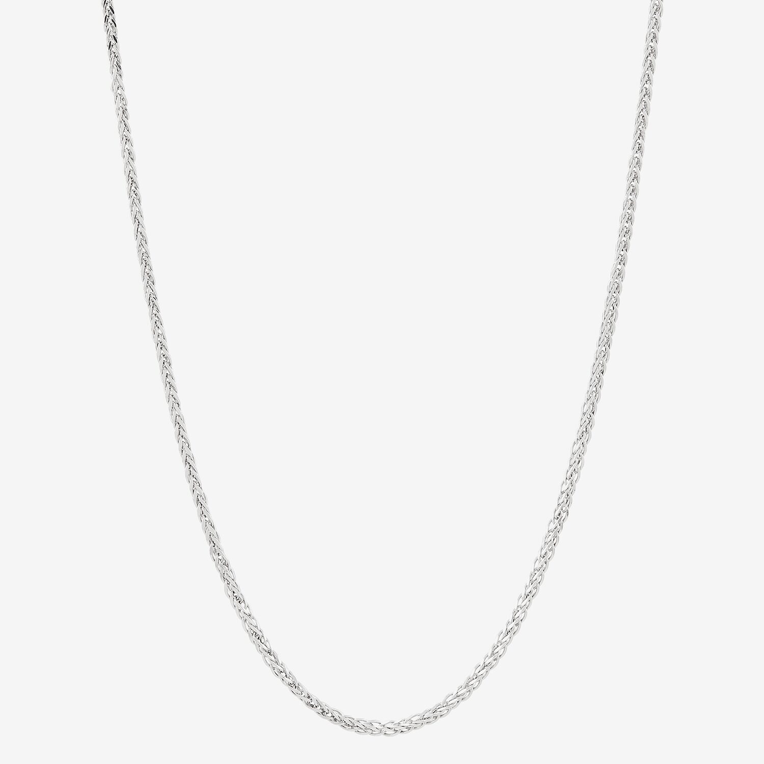 Womens 10K Gold 18 Inch Wheat Chain Necklace