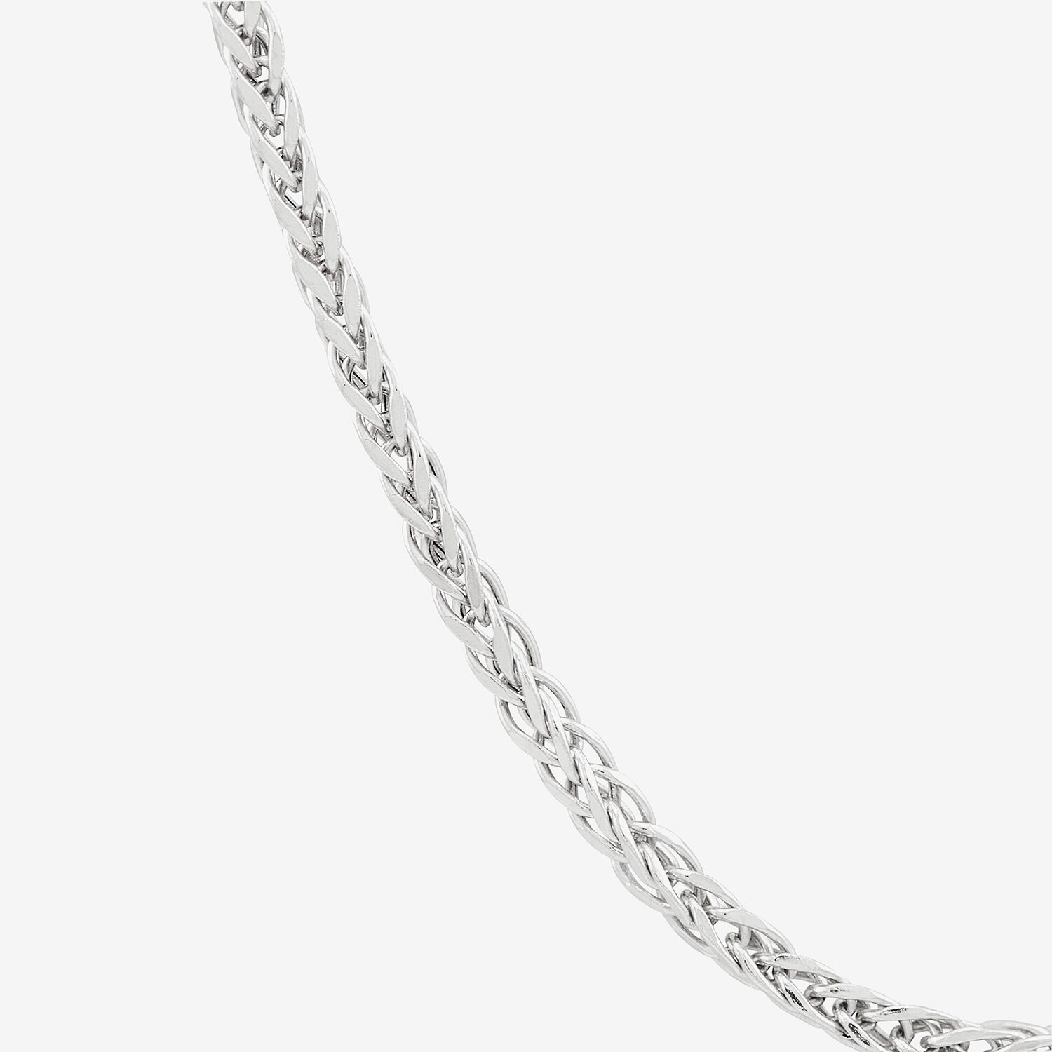 Womens 10K Gold 18 Inch Wheat Chain Necklace